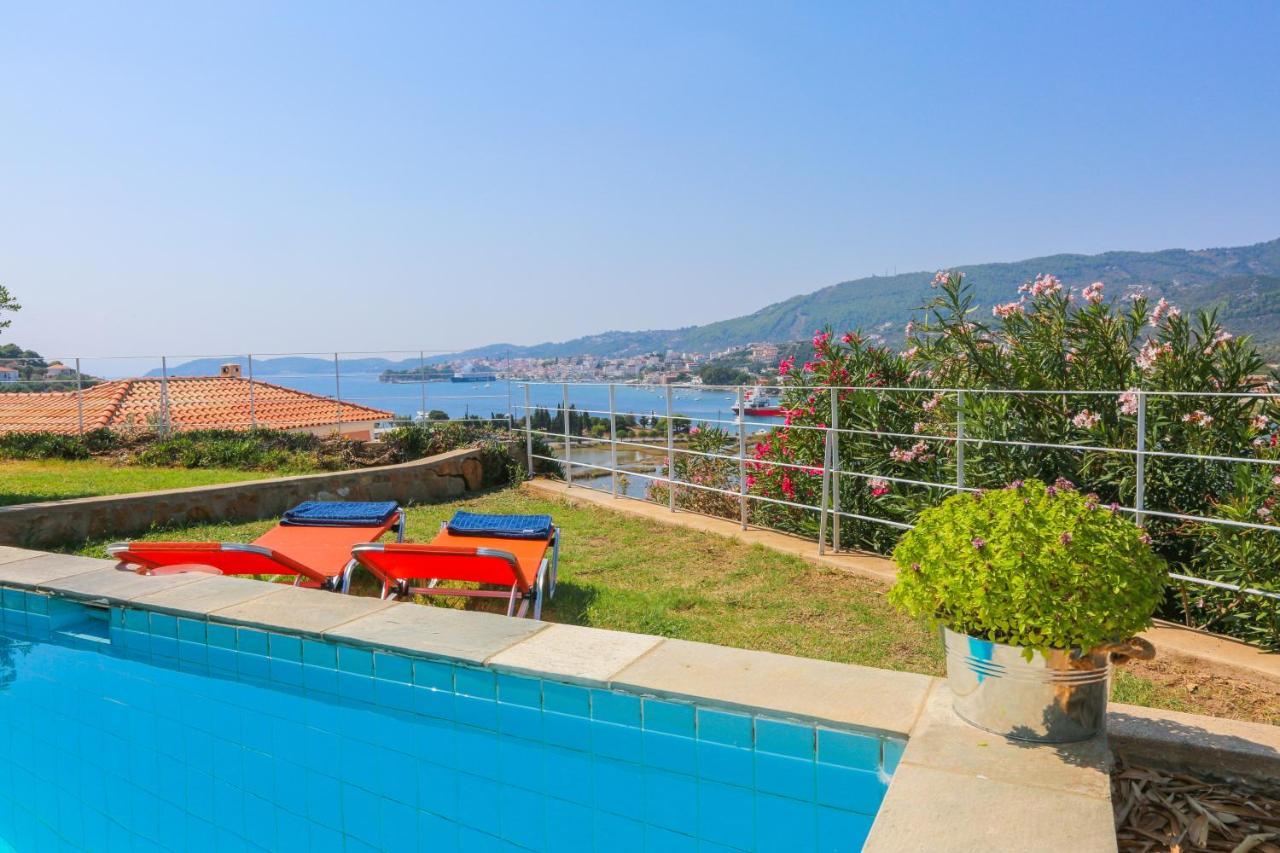 Skiathos Seaview Villa With Pool Punta Екстер'єр фото