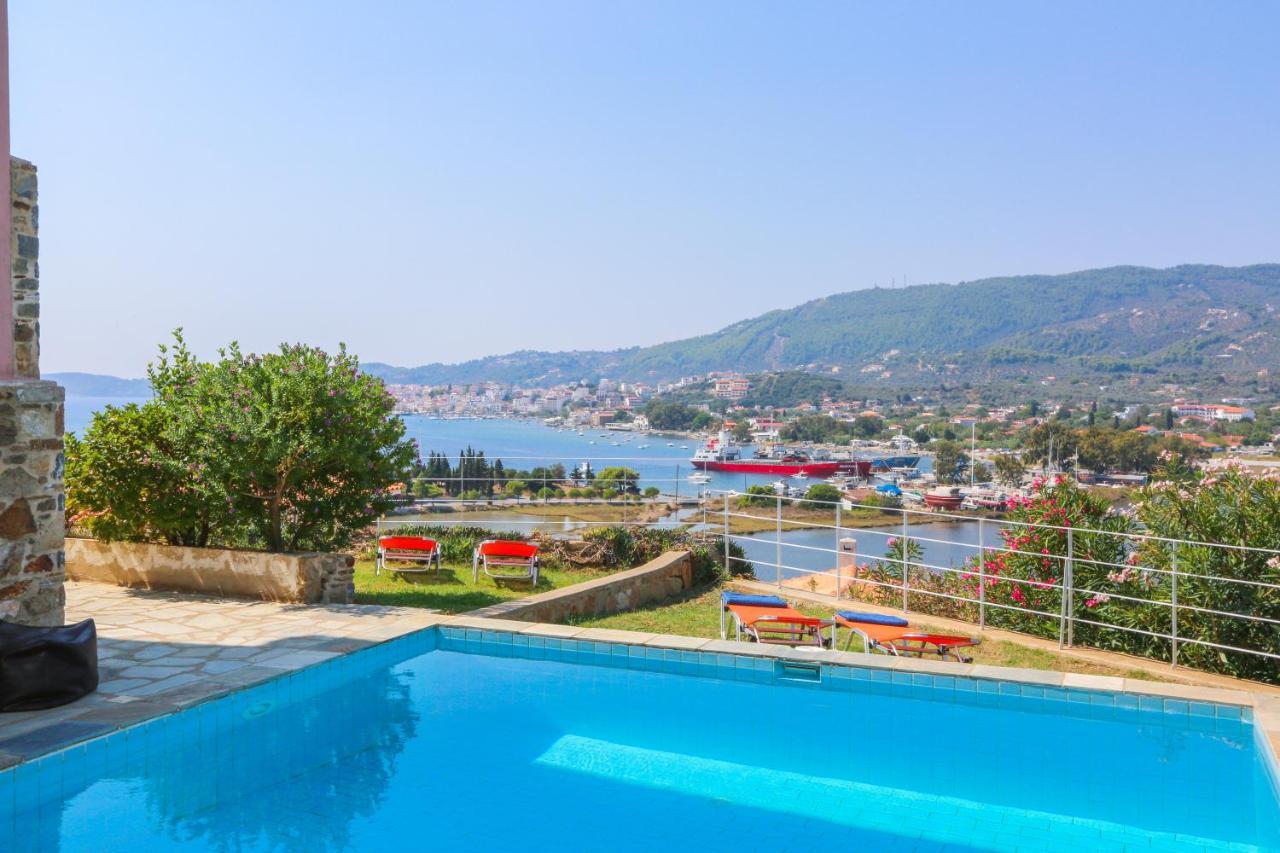 Skiathos Seaview Villa With Pool Punta Екстер'єр фото