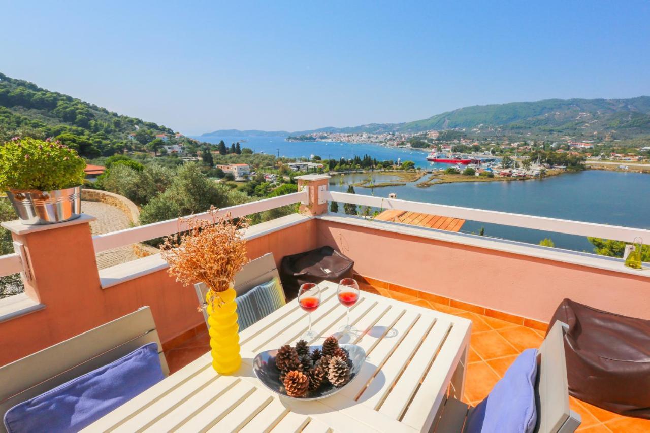 Skiathos Seaview Villa With Pool Punta Екстер'єр фото