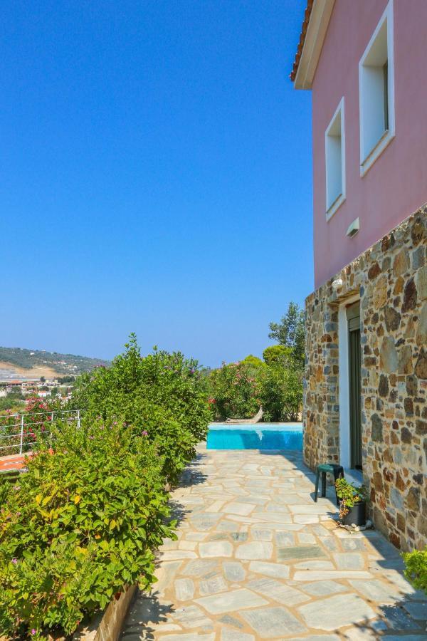 Skiathos Seaview Villa With Pool Punta Екстер'єр фото
